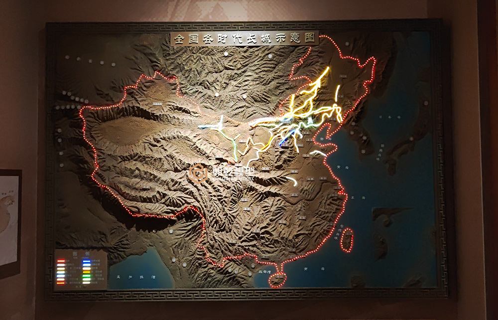 定邊縣展覽館全國長城分布地形圖模型